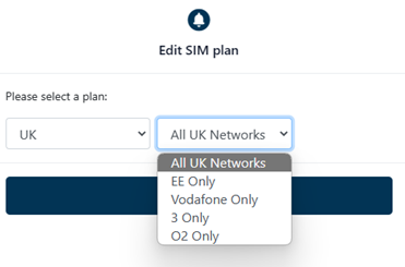 SIM plan edit