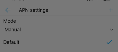 ZTELink app APN mode setting switched from Auto to Manual